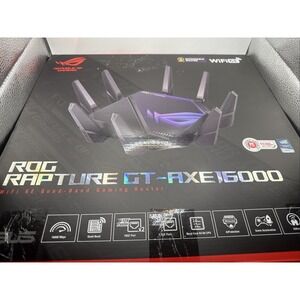 NEW- ASUS ROG Rapture WiFi 6E Gaming Router (GT-AXE16000) - Quad-Band